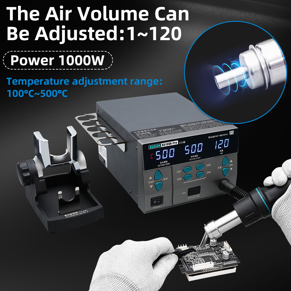 SUGON 8610DX Pro 1000W Hot Air - огляд і ціна Infrared Bga Rework Station