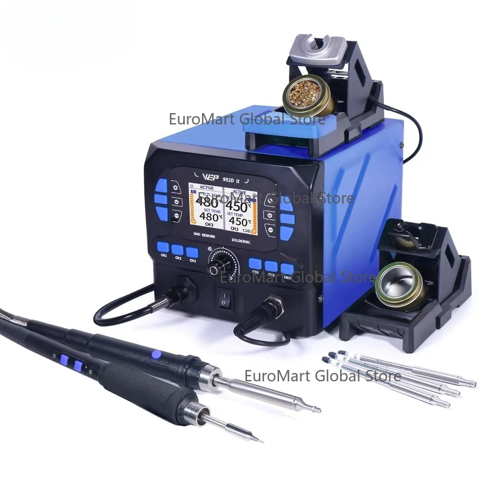 992D-II 2 In 1 LCD Display  Ho - огляд і ціна C210 Precision Soldering Station