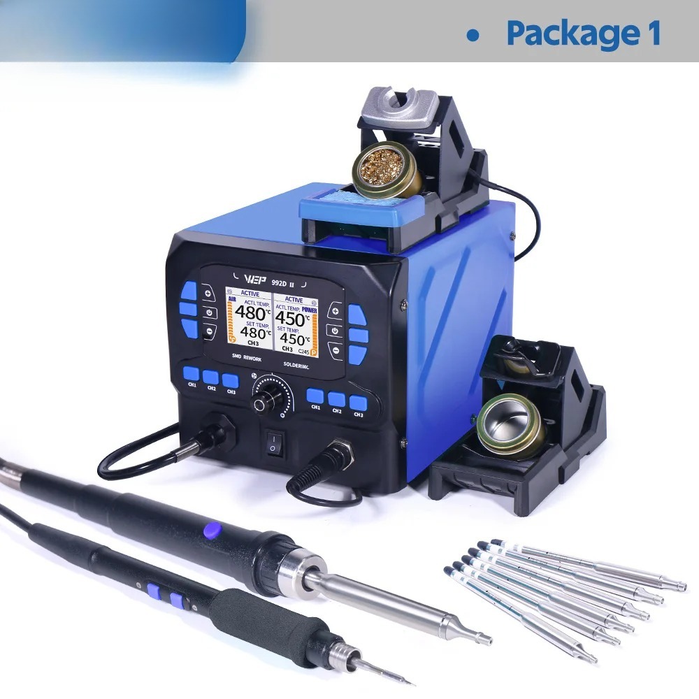 992D-II 2 In 1 LCD Display  Ho - огляд і ціна C210 Precision Soldering Station