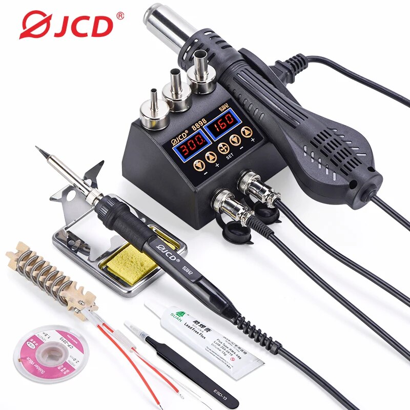 JCD 8898 Soldering Station 750 - огляд і ціна 2 In 1 Soldering Rework Station 750W