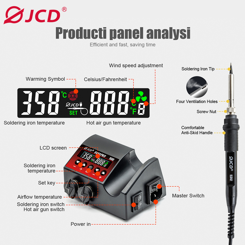 750W SMD Rework Soldering Stat - огляд і ціна 2 In 1 Soldering Rework Station 750W