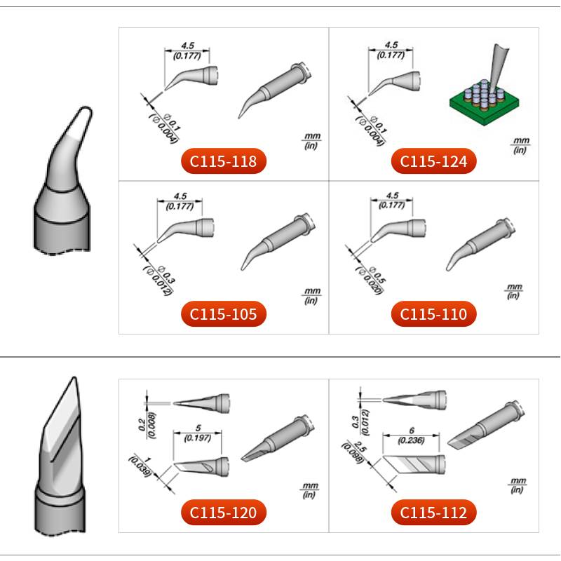 Original JBC C115 Cartridges S - огляд і ціна C115 Nano Soldering Iron Station