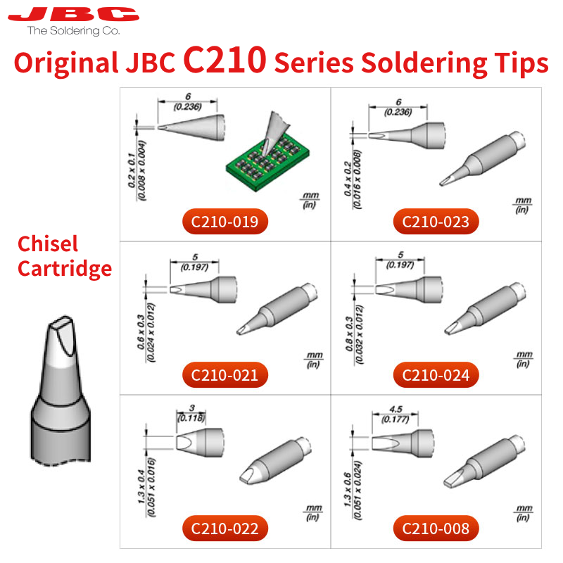 100% Original JBC Cartridge C2 - огляд і ціна C210 Precision Soldering Station