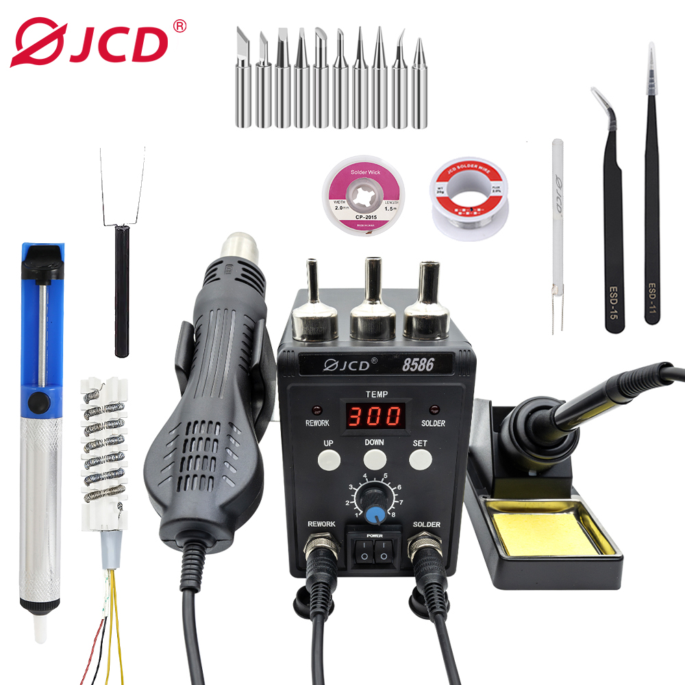 JCD 750W 8586 2 In 1 Digital E - огляд і ціна 2 In 1 Soldering Rework Station 750W