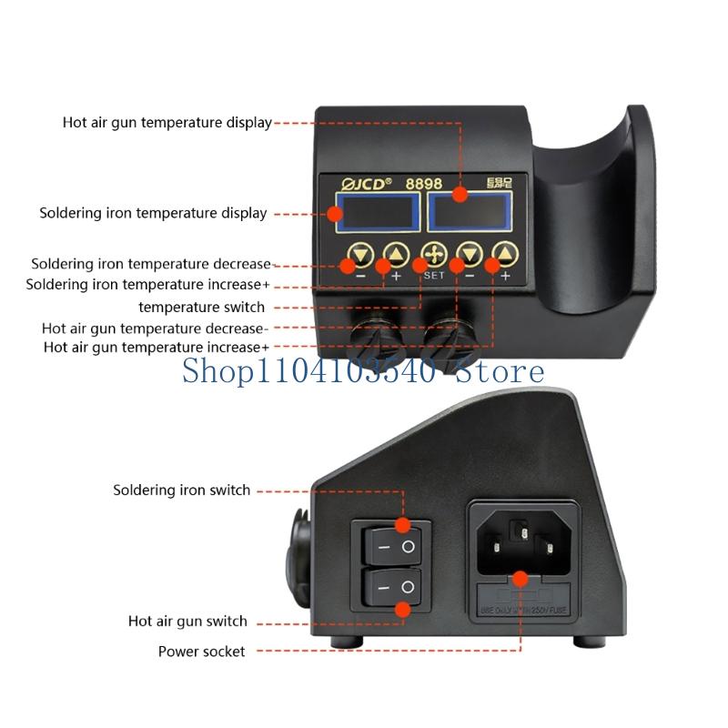 02DC Soldering Station 750W 2  - огляд і ціна 2 In 1 Soldering Rework Station 750W