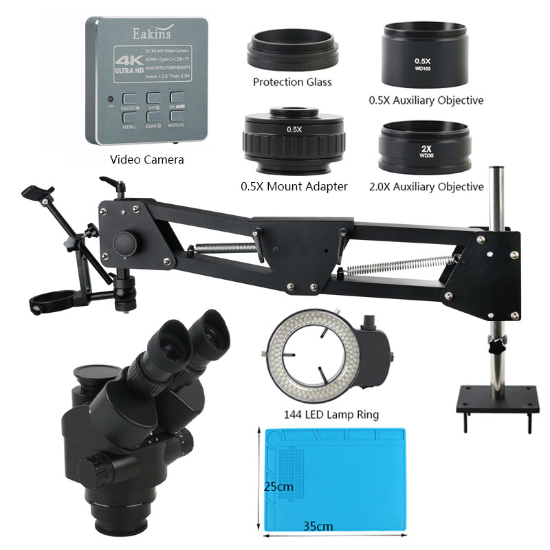 3.5X - 90X Zoom Simul Focal In - огляд і ціна Simul-Focal Industrial Microscope 4K Hdmi