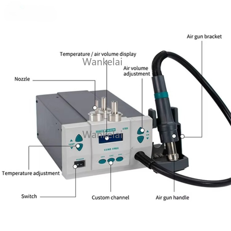 Original 1000W 220/110V QUICK  - огляд і ціна Hot Air Rework Station 861Dw