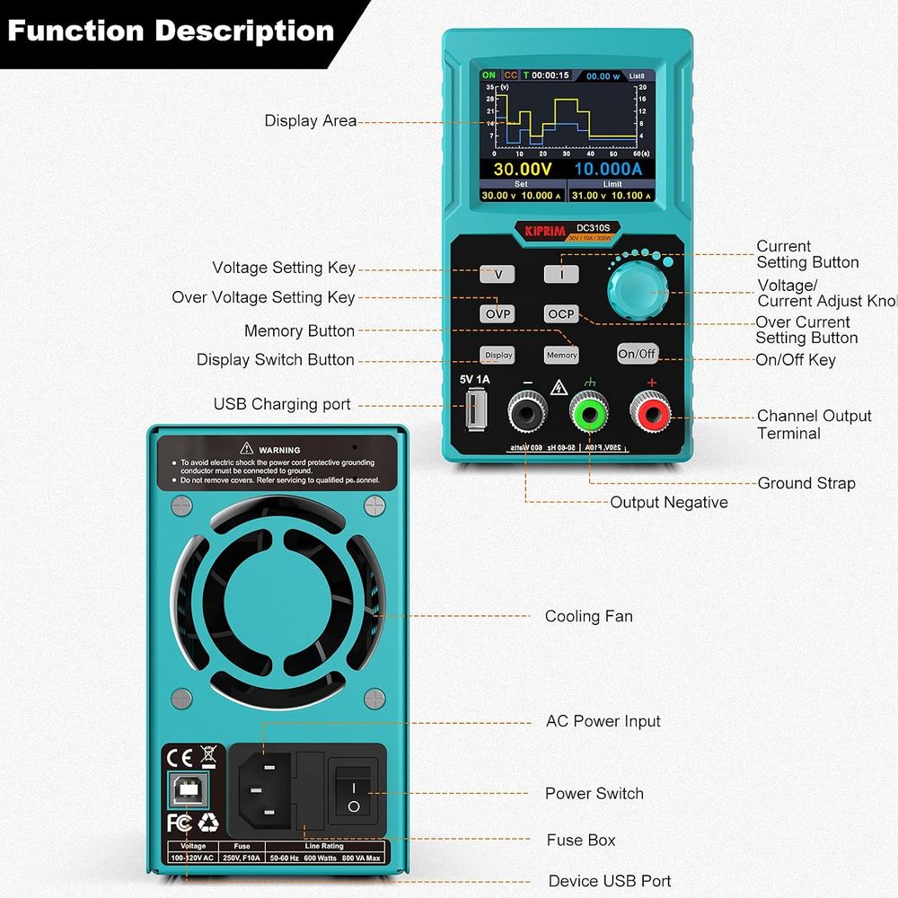 DC Power Supply, 0-30V 0-10A A - огляд і ціна High Precision Dc Power Supply 30V 10A