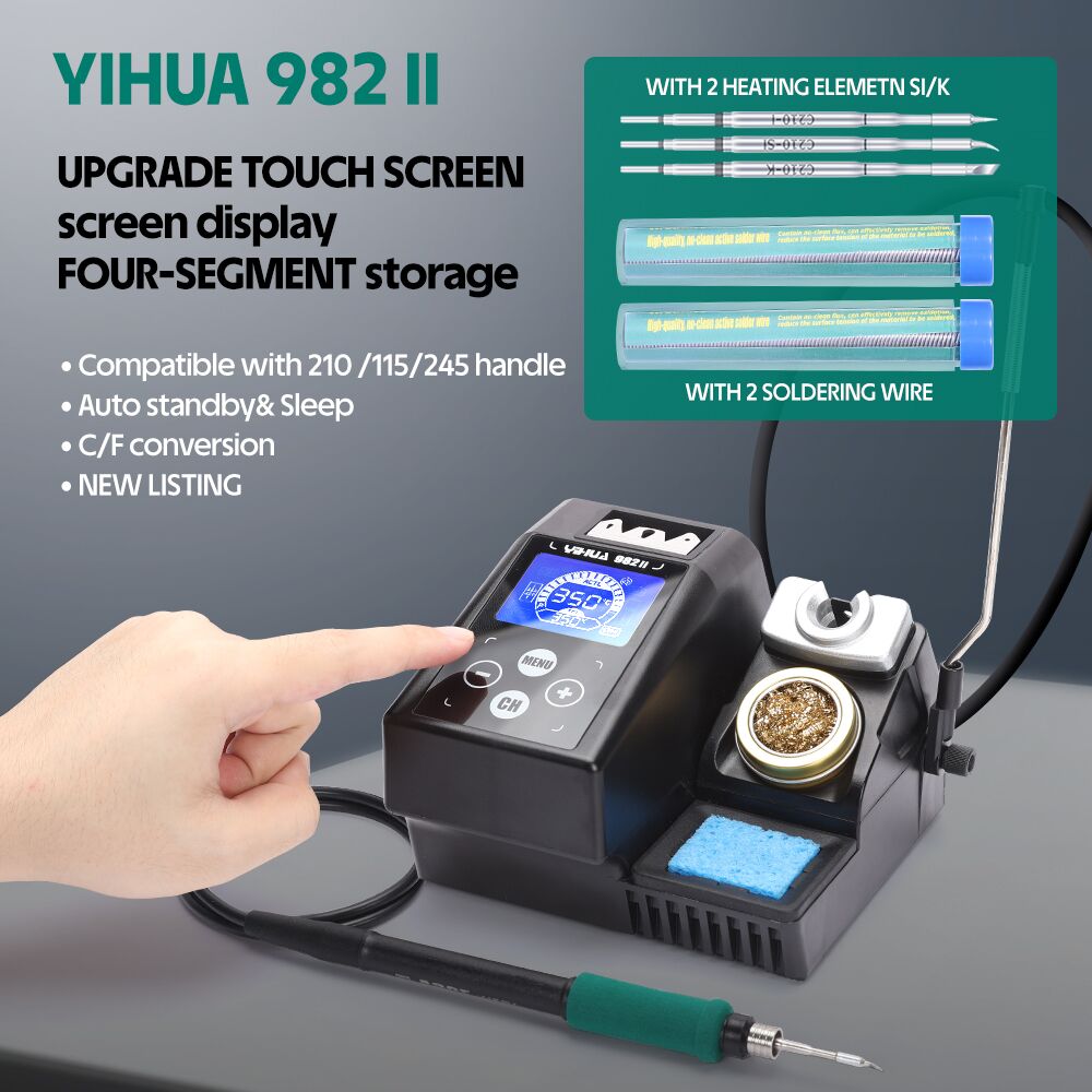 YIHUA 982-II Touch Screen C245 - огляд і ціна C210 Precision Soldering Station