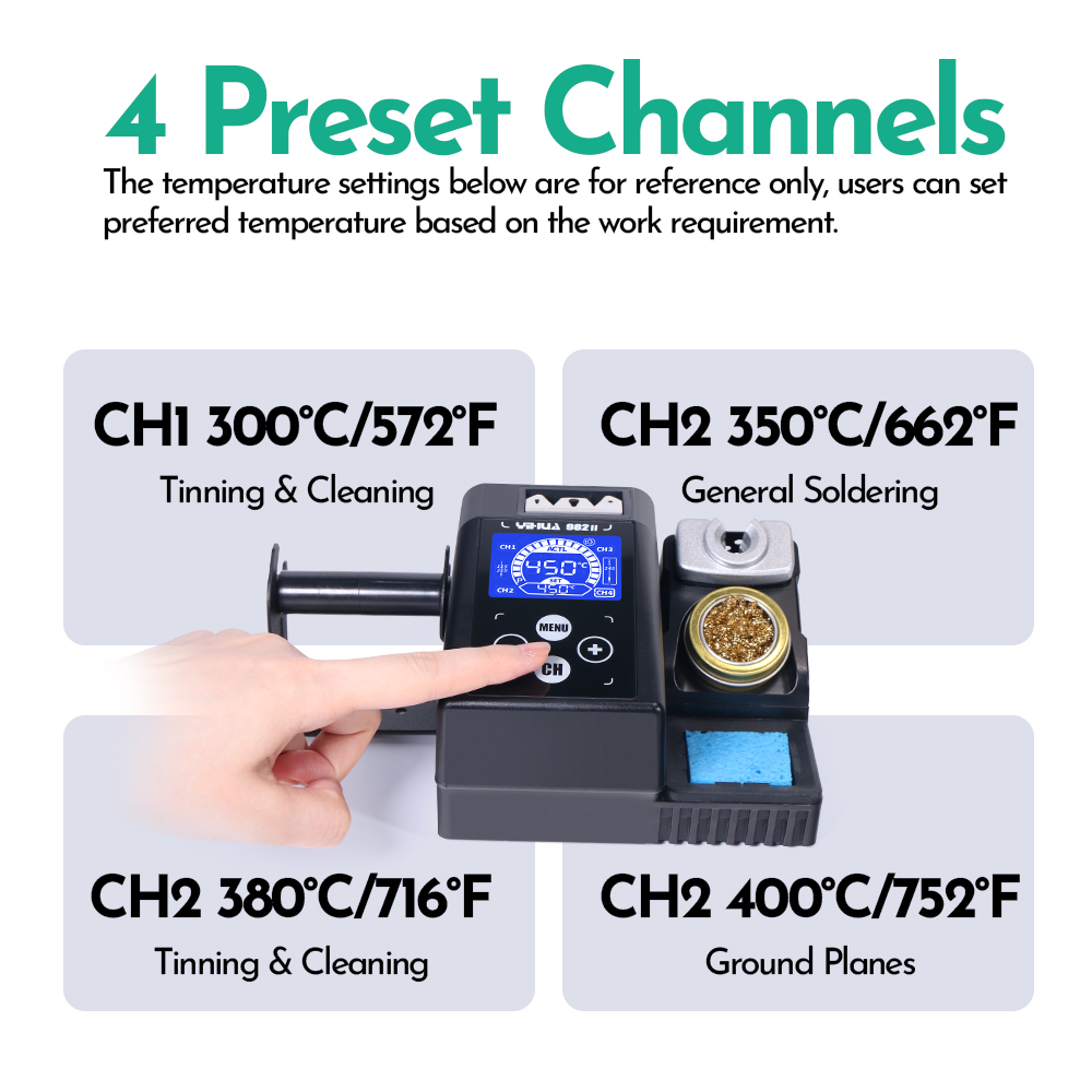 YIHUA 982-II Touch Screen C245 - огляд і ціна C210 Precision Soldering Station