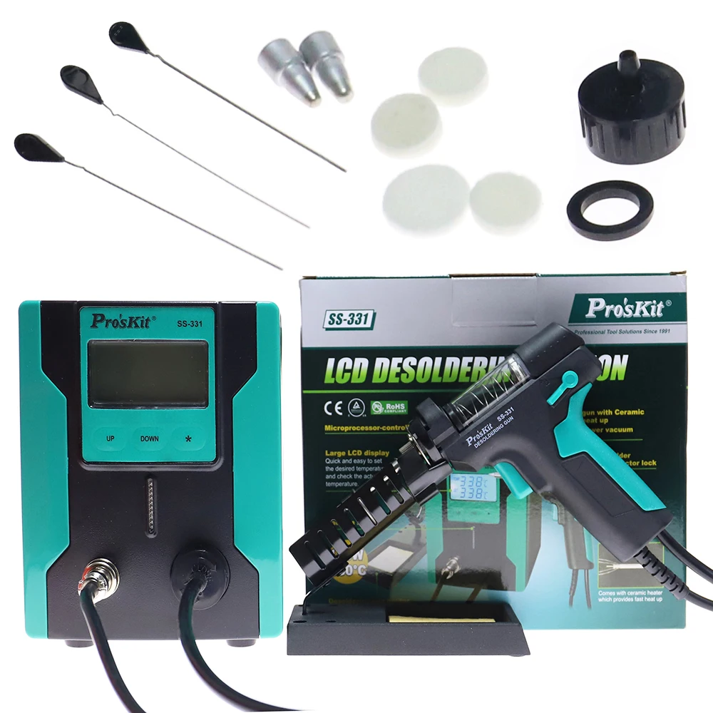 SS-331 LCD Digital Electric De - огляд і ціна Desoldering Pump Electric Vacuum Station