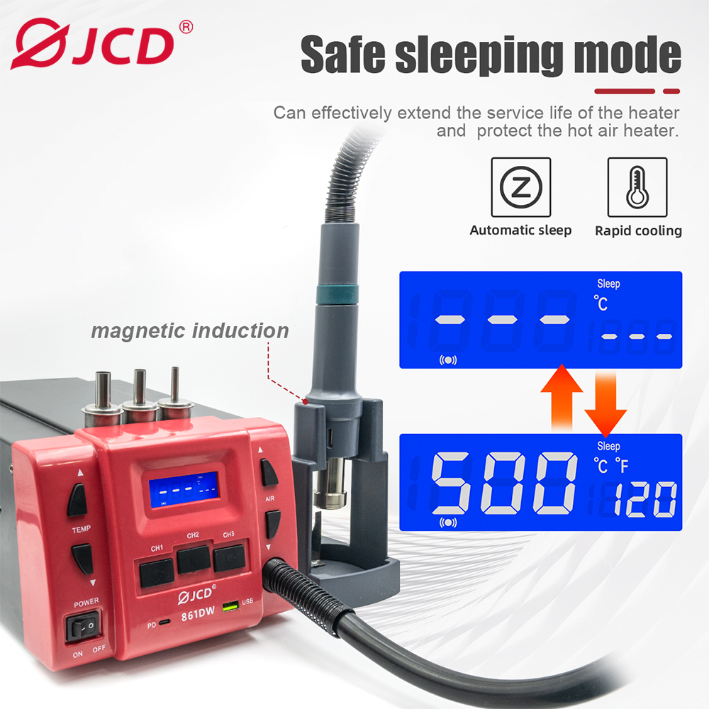 JCD 861DW Hot Air Gun 1000W Hi - огляд і ціна Hot Air Rework Station 861Dw