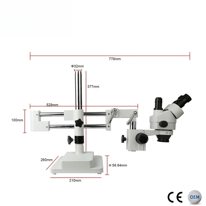 2026/Kaisi 7X-45X Zoom Electro - огляд і ціна Trinocular Stereo Microscope 7X-45X