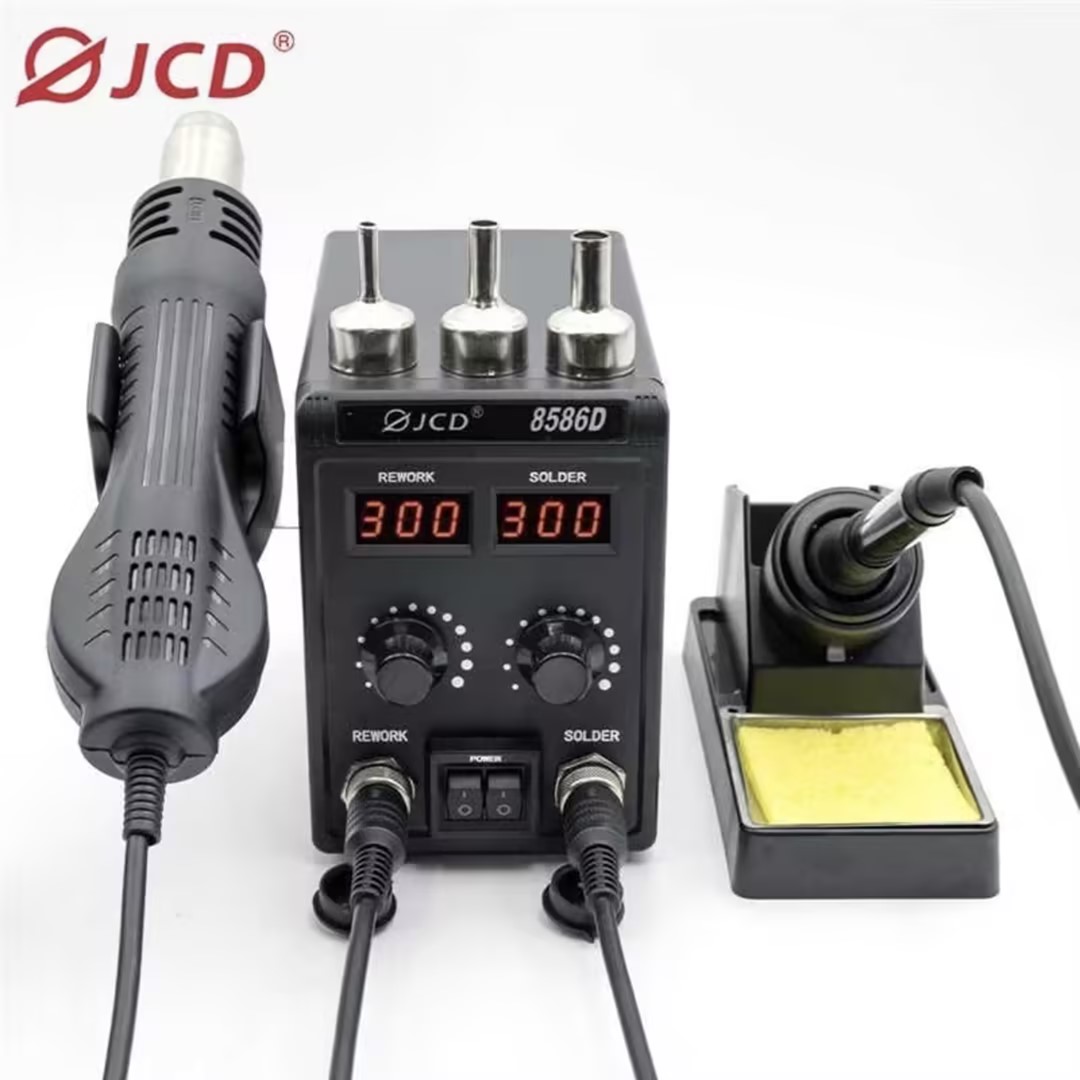 JCD 8586D 2-in-1 Soldering Sta - огляд і ціна 2 In 1 Soldering Rework Station 750W
