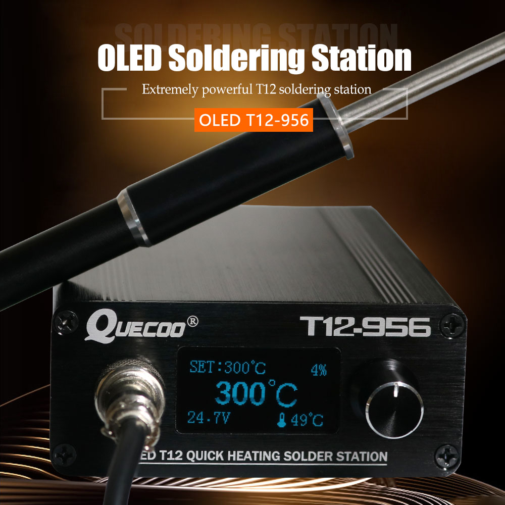 QUECOO T12-956 Soldering Digit - огляд і ціна T12 Soldering Station Oled