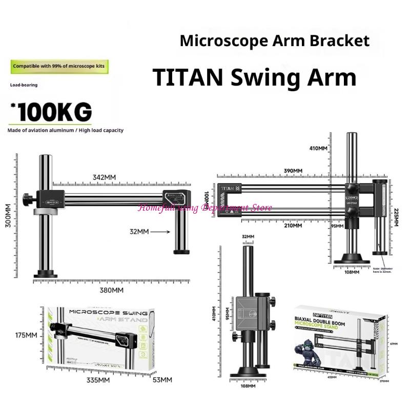  Stereo Microscope Double Arm  - огляд і ціна Articulating Arm Boom Stand Microscope